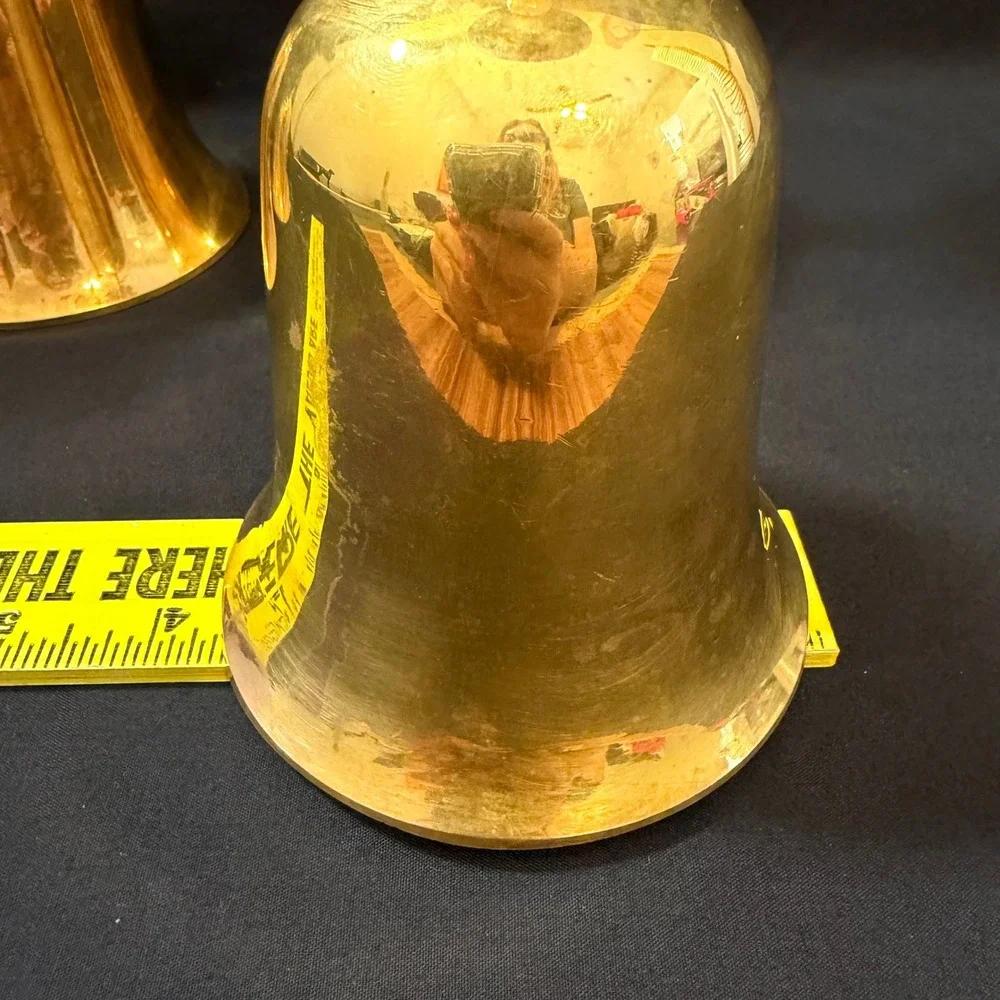 Vintage Solid Brass‎ Goblets Set of 4 Made in India Wine Water Chalice Gold Tone